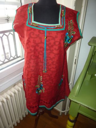 tunique coton et broderie taille 50 ESTIVAL neuf pour femme