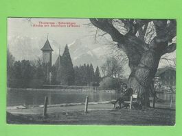 Scherzligen Kirche mit Stockhorn Thunersee