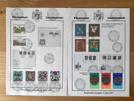 Liechtenstein 1977, siehe Abbildungen, Ausgabetag/FDC