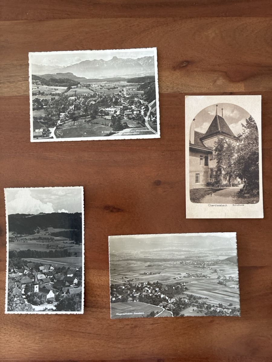 Cartoline postali: 6 Ansichtskarten Schweiz von Oberdiessbach BE – Usato da Oftringen venduto da Cla.vD.74 2