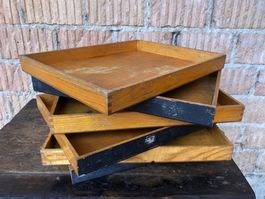 Tablet, Box, Serviertablett antik, Industrial Design Tolle,