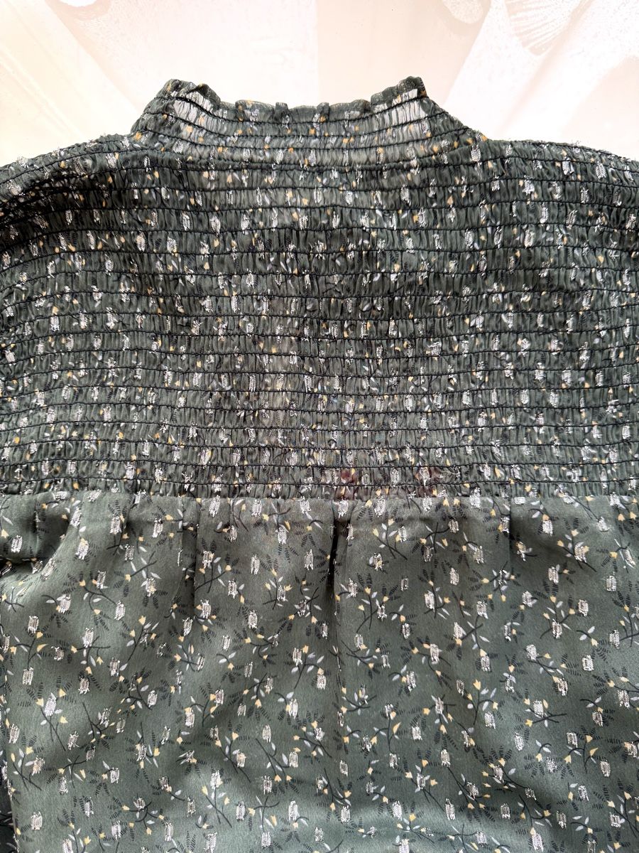 Camicette: Linea Tesini Bluse, Gr. 38, Olivgrün mit Blumenmuster – Nuovo (secondo la descrizione) da Zürich venduto da cli_fv8x 3