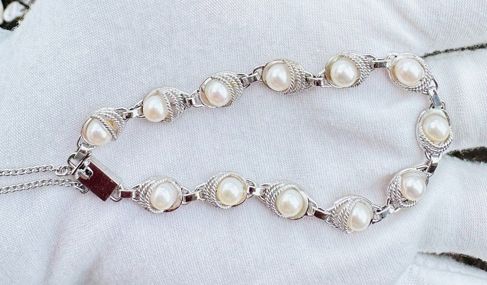 Bracciali & Braccialetti: Wunderschönes 925 Sterling Silber Perlenarmband – Usato da Oberrüti venduto da siyito 2