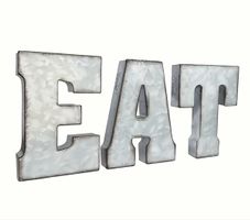 Schriftzug Metall Eat