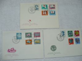 Pro Patria 1961 - 1963 3 FDC SBK B103 - B117
