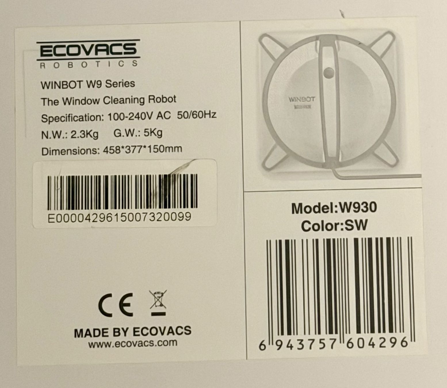 Ecovacs Autres articles pour la maison: ECOVACS WINBOT 930 Fenstersauger NEU – Neuf avec emballage d'origine à Eschlikon TG par plu_gdl2 4