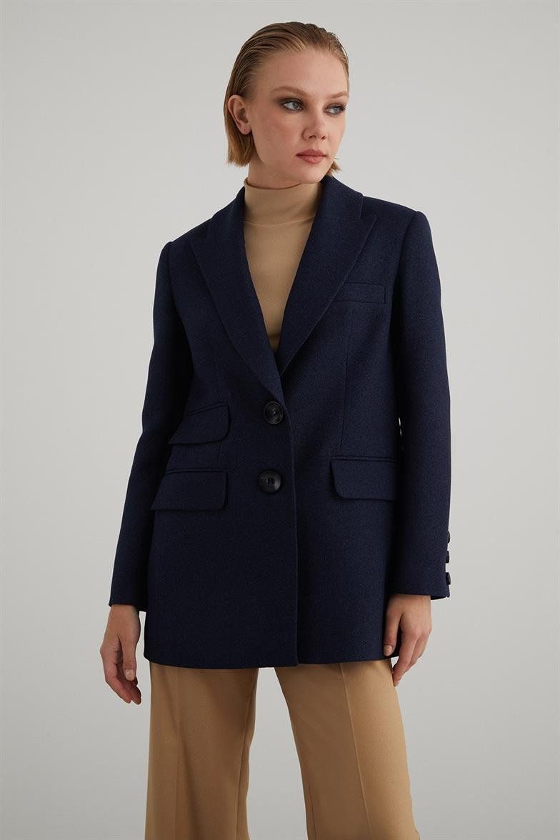 Giacche: Eleganter Long Damen Blazer - Dunkelblau – Nuovo e nell'imballaggio originale da Schmiedrued venduto da visagistinalisha