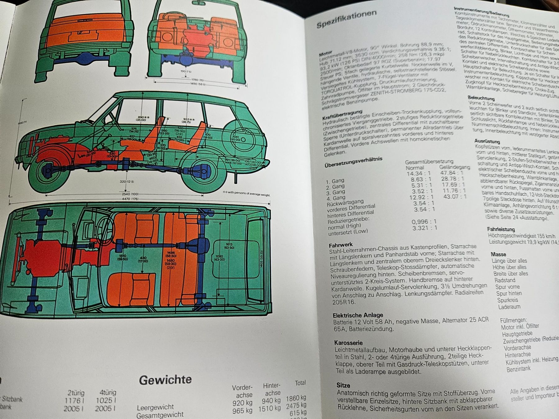 Land Rover Documenti: Range Rover 3.5 2 Door  4 Door  Prospekt ca 1981 xb – Usato da Flawil venduto da sr1_f6st 7