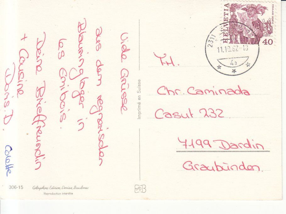Cartoline postali: Franches Montagnes 1982 – Usato da Bürglen TG venduto da StampGraf 1