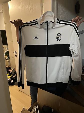 Adidas Juventus Trainingsjacke Gr. L Weiss-Schwarz