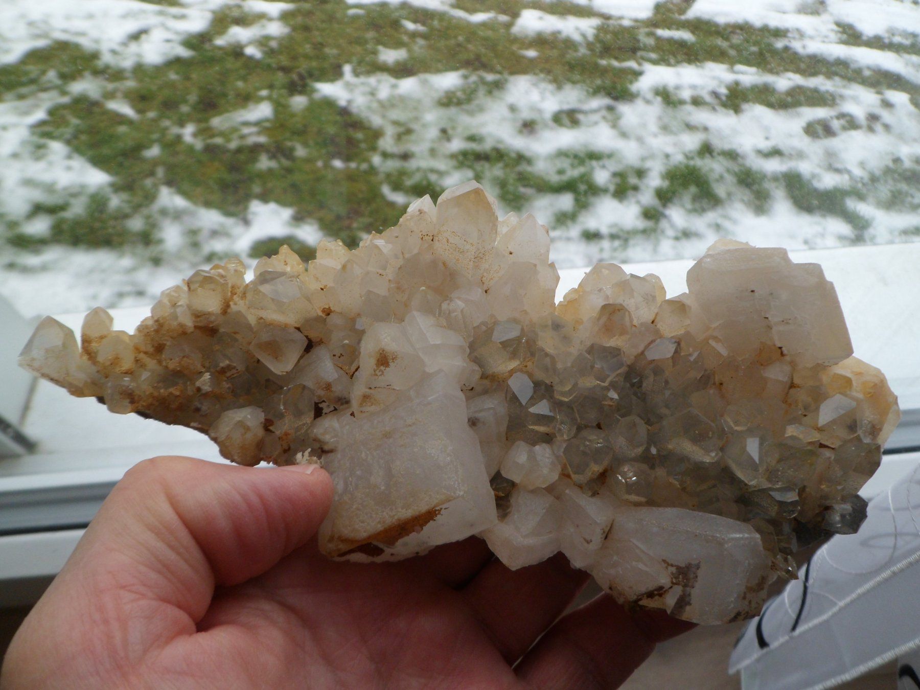 Minerali & Pietre curative: Bergkristallstufe Schweiz – Usato da Affoltern am Albis venduto da Fossil60 9