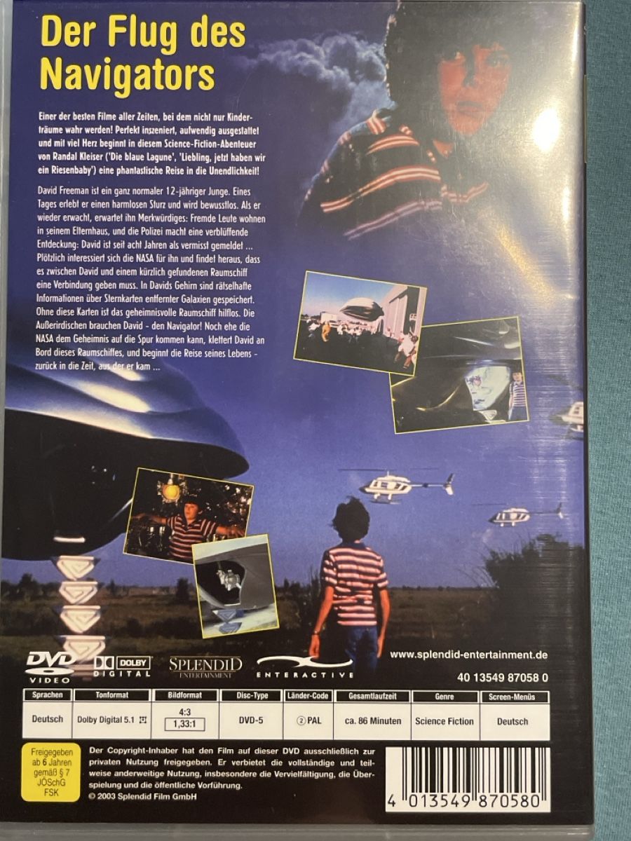 Tutti i DVDs: Der Flug des Navigators (1986)  selten – Usato da Waldenburg venduto da Mimily33 1