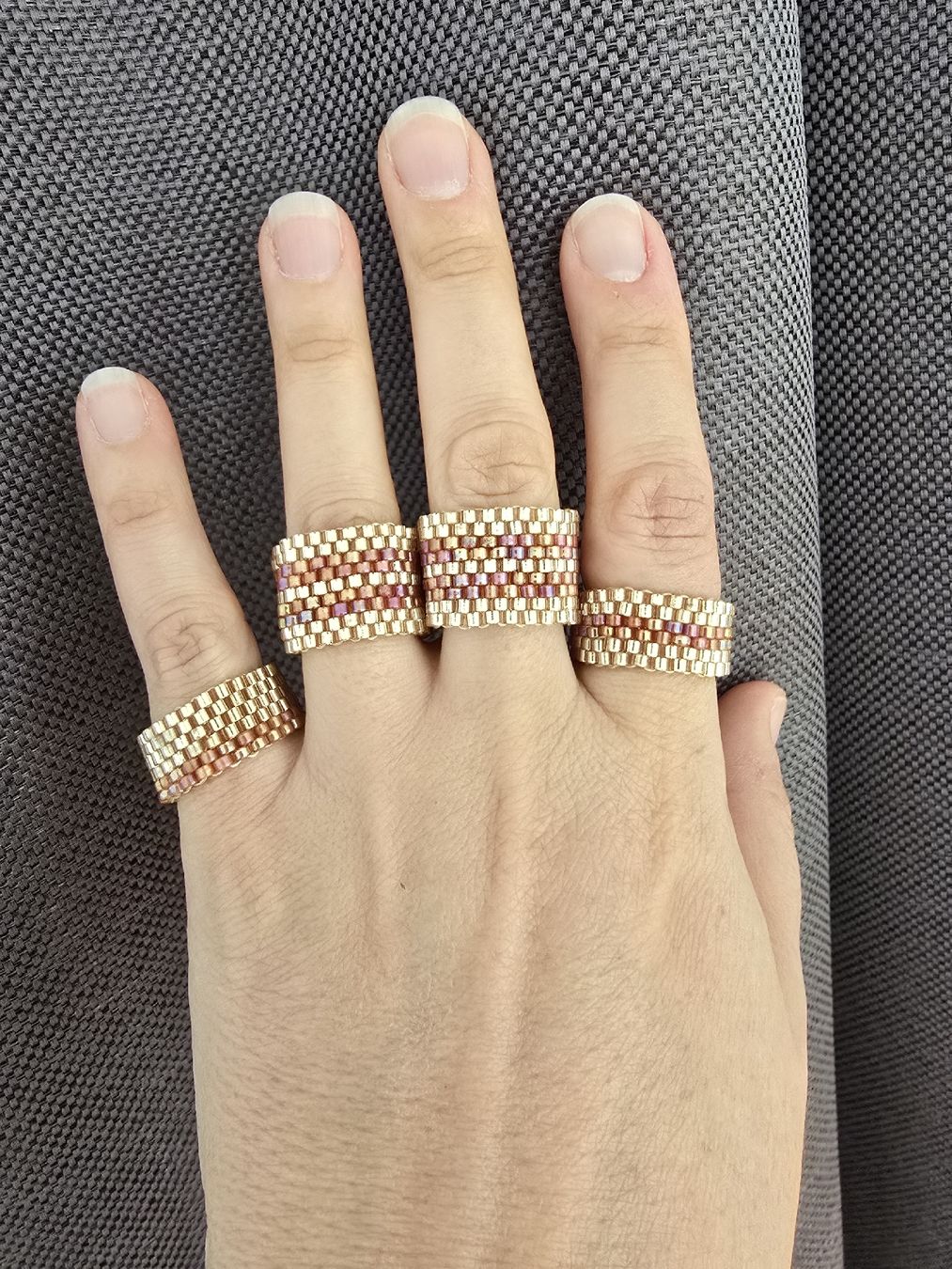 Ringe: ✨ Bague Éclat Rosé en Perles Miyuki ✨ – Neu und originalverpackt aus Lausanne von Simply_Me_Suisse 3