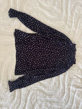 Chemisier FRNCH bleu marine à pois, taille S ✨