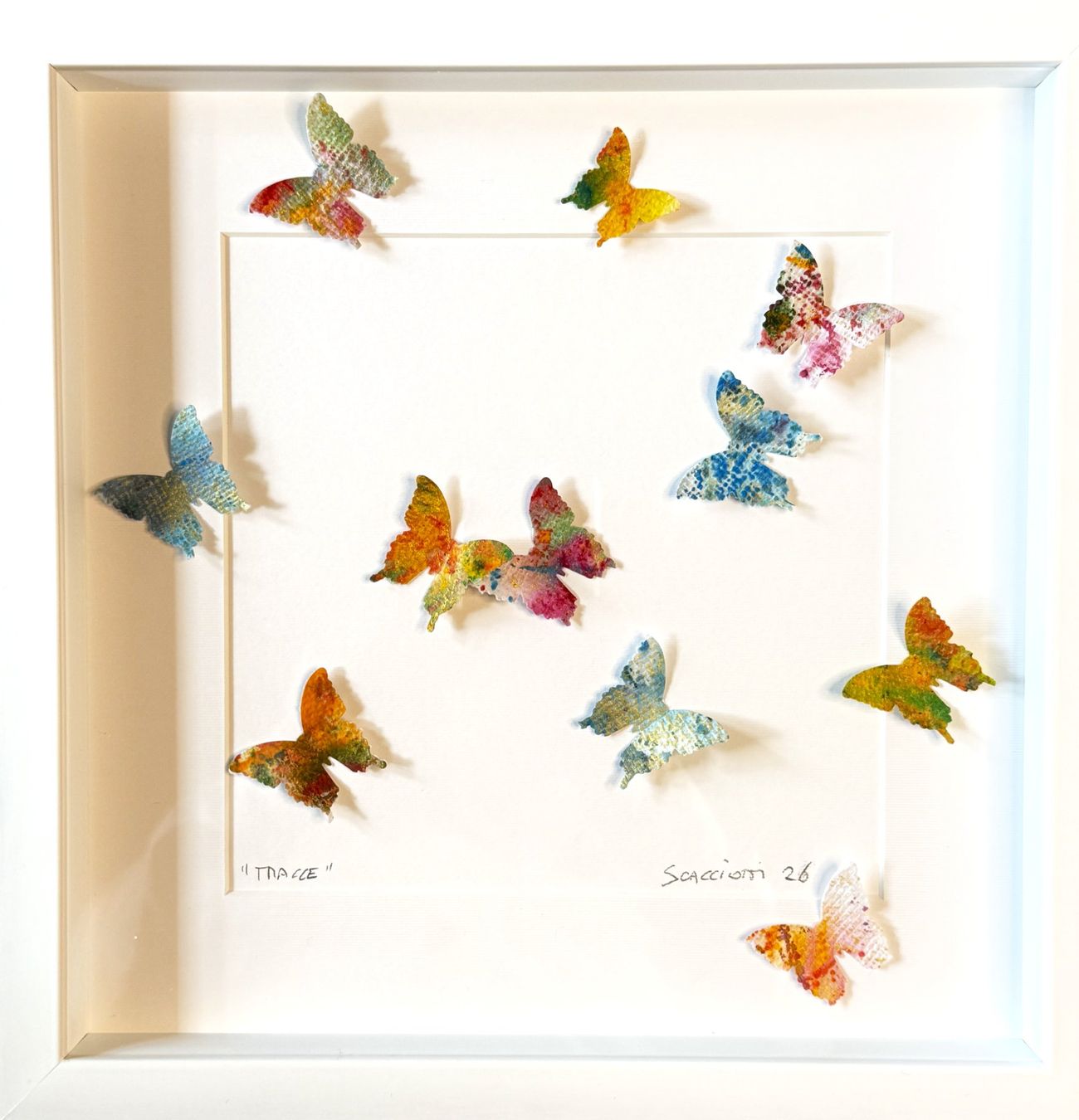 Dipinti: Andrea Scacciotti 3D-Schmetterlings-Wandkunst – Usato da Ponte Tresa venduto da 11GalleriaAlterEgo11