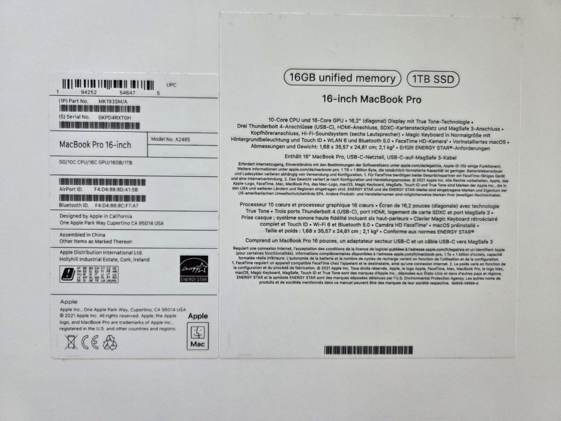 Apple Notebook: MacBook Pro 16 M1 Pro  1TB SSD Excellent état – Usato da Bulle venduto da iwa_snz5 2