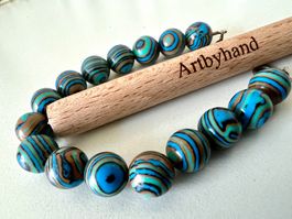 Feel Good Armband aus buntem Jaspis handgefertigtes Unikat