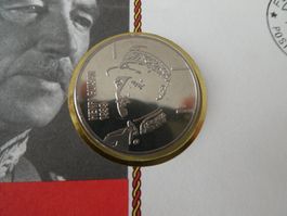 Schweiz 1989, 5 Franken General Guisan in Münzbrief