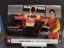 Original Signiert vom Fabio Leimer Schweizer Rennfahrer 