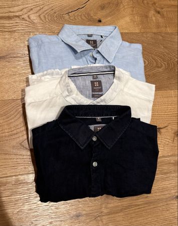 Herren Leinenhemden 3er Set