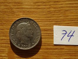 20 Rappen 1913 sehr schön