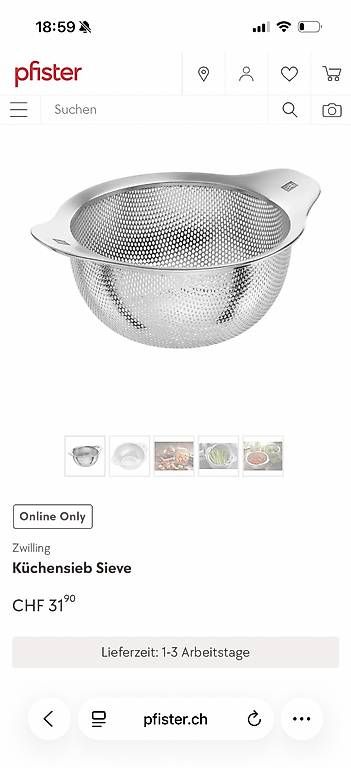 Elettrodomestici da cucina: Zwilling Küchensieb  – Nuovo e nell'imballaggio originale da Worblaufen venduto da bar_8mk5