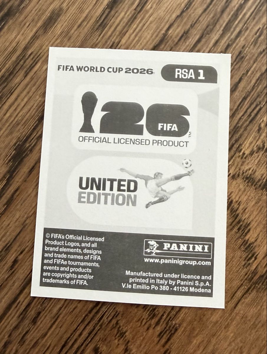 Panini Carte collezionabili: WM 2026 Panini RSA 1 – Nuovo (secondo la descrizione) da Goldach venduto da natcris 1
