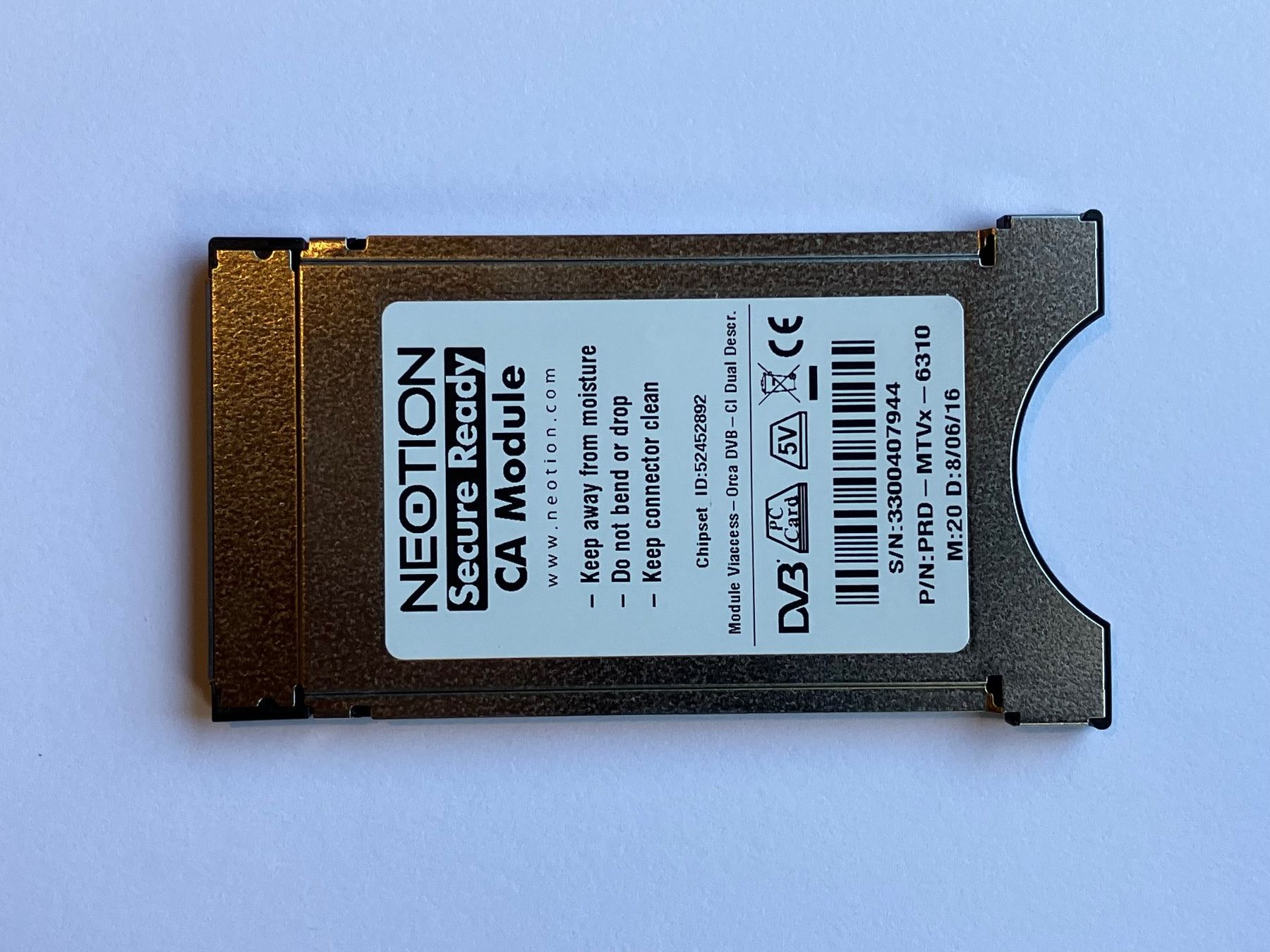 Module und Funcards: NEOTION MTVx-6310 CA Module Viaccess-Orca – Gebraucht aus Delley von ogringo77 1