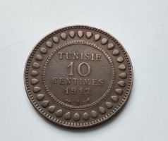 10 Centimes TUNESIEN 1917 in einem ausgezeichnetem Zustand