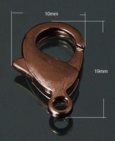 Karabiner 19x10x4mm   altkupfer