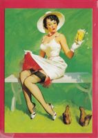 PIN UP GIRL, EICHHÖRCHEN FÜTTERN