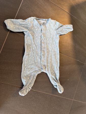 Petit Bateau Baby Schlafanzug blau Sterne Grösse 68