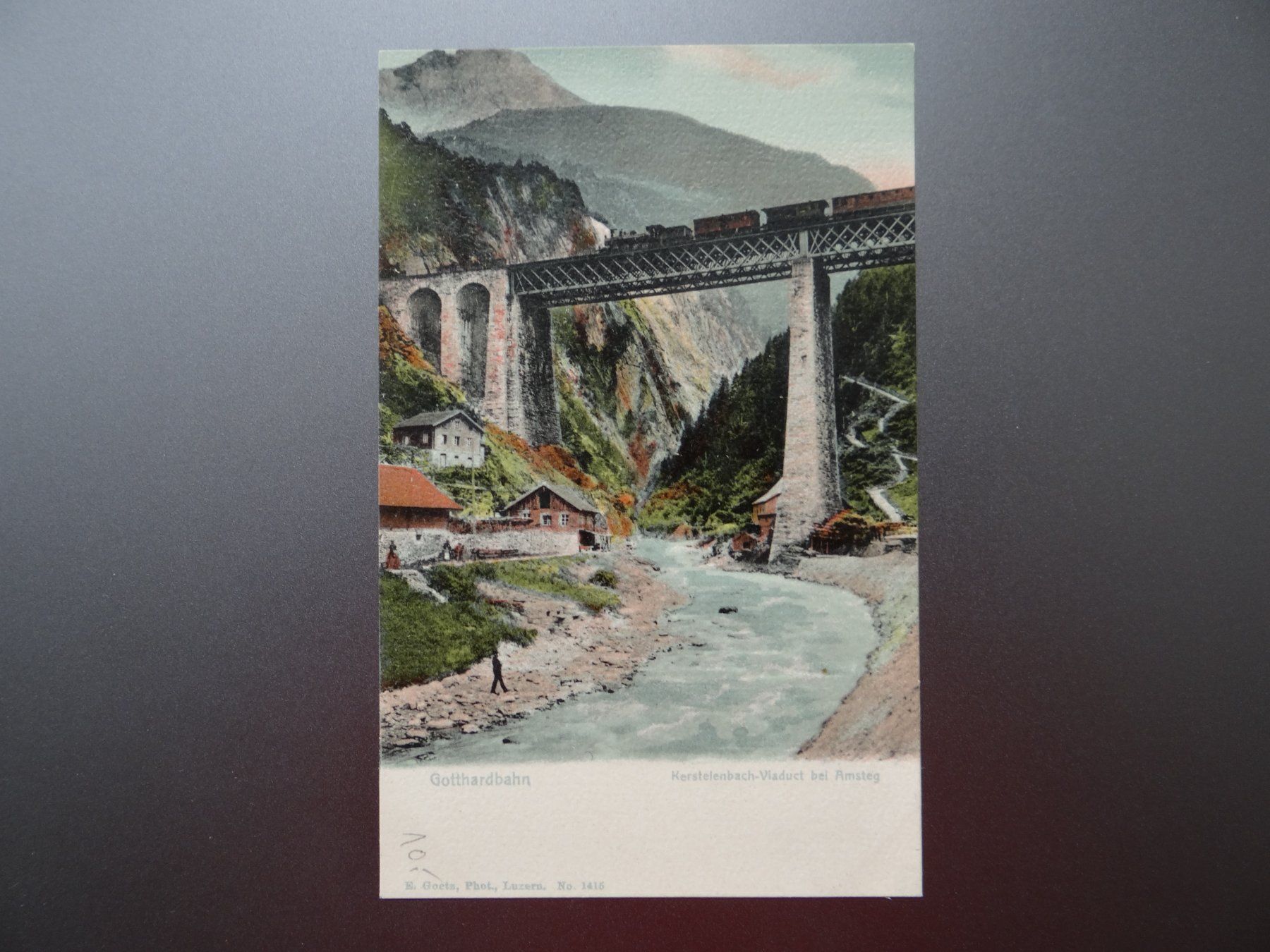 Cartes postales: 2 uralte Ansichtskarten Gotthardbahn ungelaufen ab CHF 9.-- – Neuf (Voir description) à Kriens par Na4 1