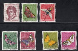 Timbres suisses Pro Juventute 1955-1956-1957