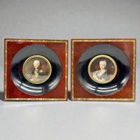 Paire de miniatures anciennes