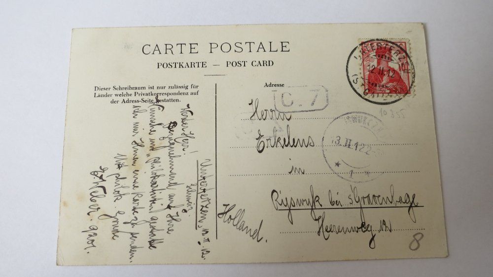 Cartoline postali: Unterterzen / SG - 1912 – Usato da Jona venduto da centumprata 1