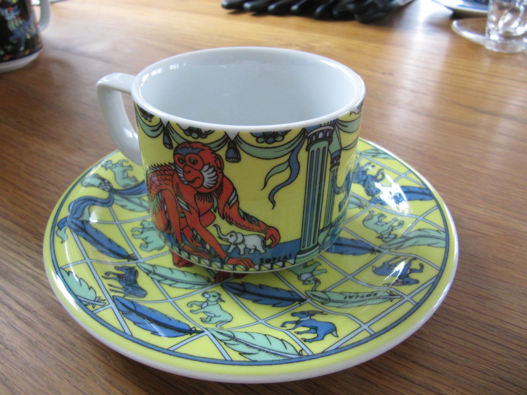 Bopla Tazze: Bopla! Kaffeetasse mit Unterteller, Tiermotiv – Nuovo (secondo la descrizione) da Selzach venduto da Sennemeitschi11 1