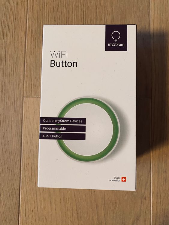 myStrom WiFi Button Max, Smart Home button and app, e-paper display, 4 keys, Sonos temperature and humidity sensors