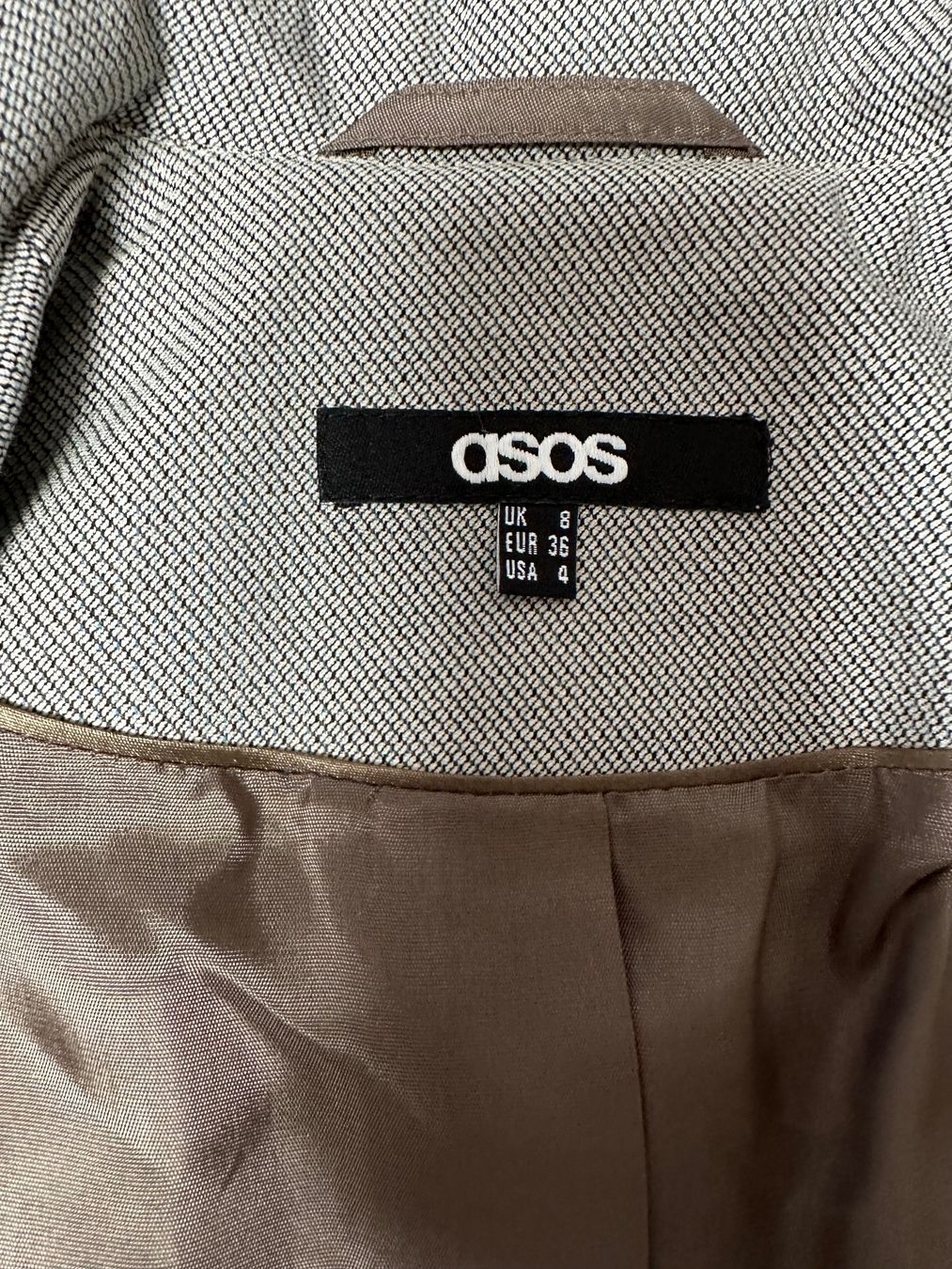 Asos Giacche: ASOS Grey Waterfall Blazer UK 8 EUR 36 – Nuovo (secondo la descrizione) da Trin venduto da kat_pmj8 4