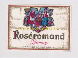 Etikette für Wein - Roséromand (Gamay) /bd