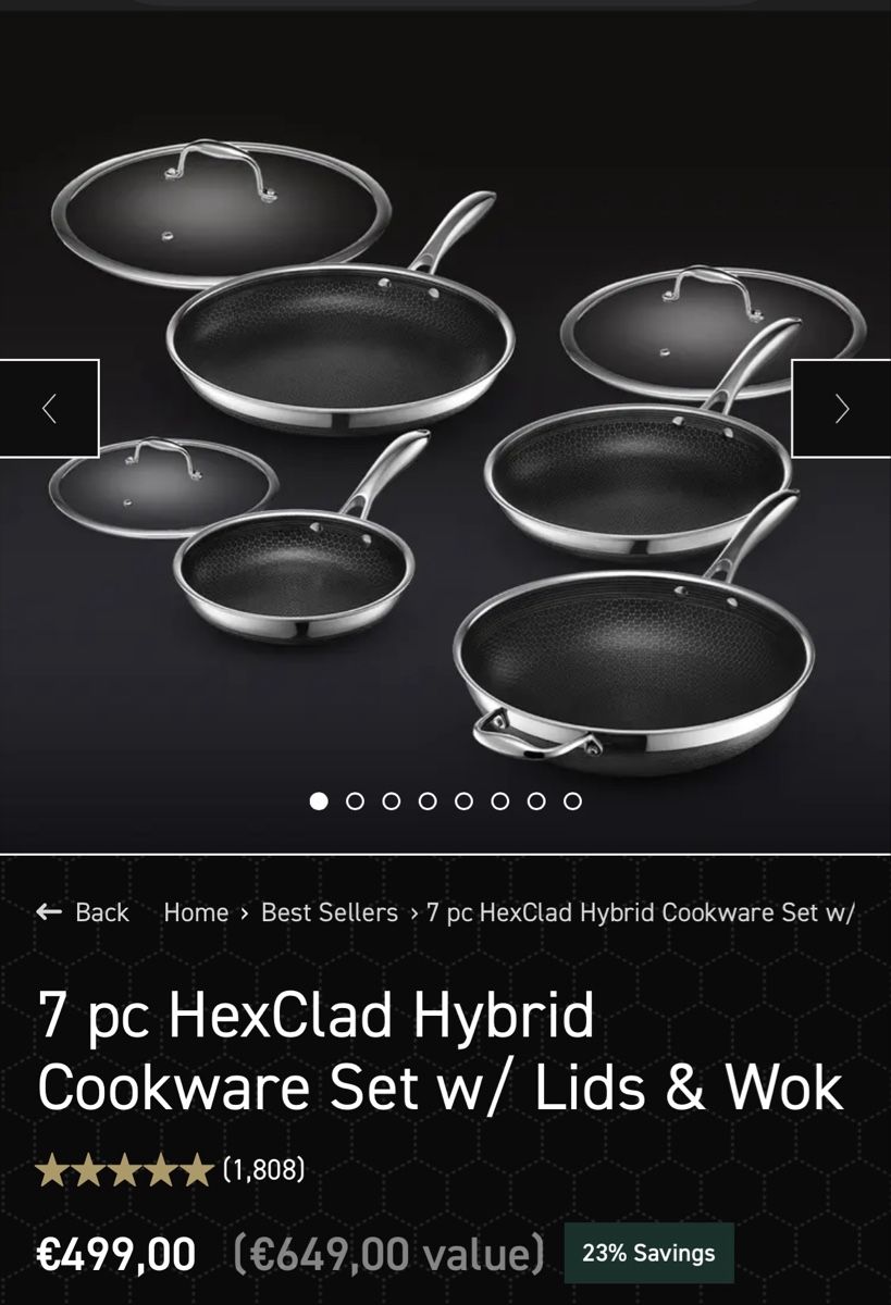 Pfannen: 7 pc HexClad Hybrid Cookware Set w/ Lids & Wok – Neu und originalverpackt aus Corsier GE von Mc_Mackoy
