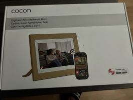 Digitaler Bilderrahmen Holz 10.1 Zoll IPS Touchscreen