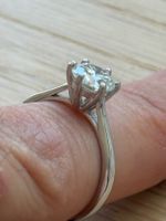 Luxus Solitär 1 ct.17/7 Ring Silber Moissanite sehr Brillant