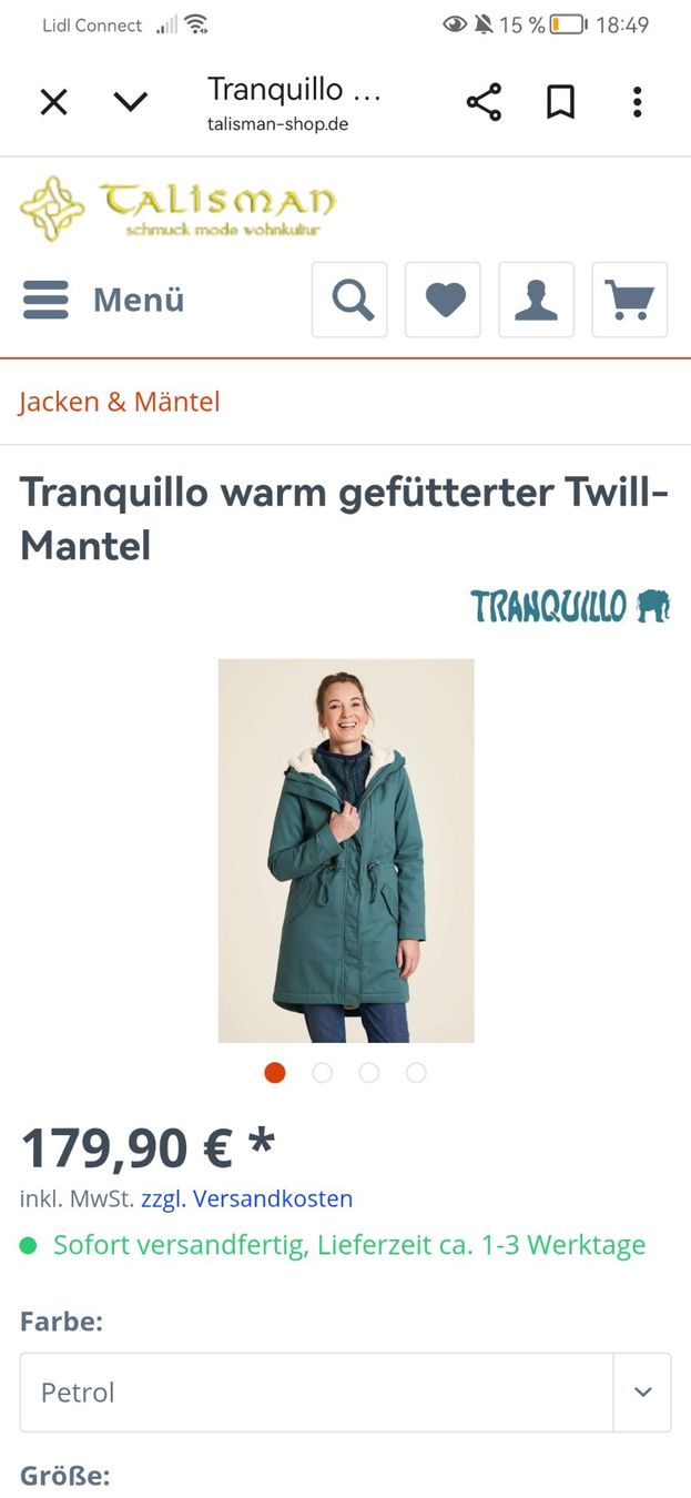 Vestes: Tranquillo Parka Herbst Winter M-L – Neuf (Voir description) à Magden par 7Sibylle 5