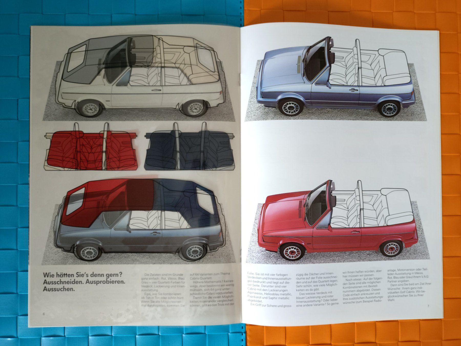 Riviste & Magazine: VW GOLF I CABRIO QUARTETT 1987 - Prospekt / Katalog – Nuovo (secondo la descrizione) da Viganello venduto da CARLiteratur 3