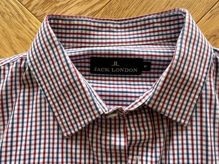 Herrenhemd Jack London Gr. M kariert rot/blau