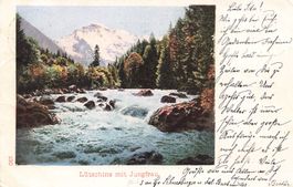 Lauterbrunnen BE Lütschine mit Jungfrau
