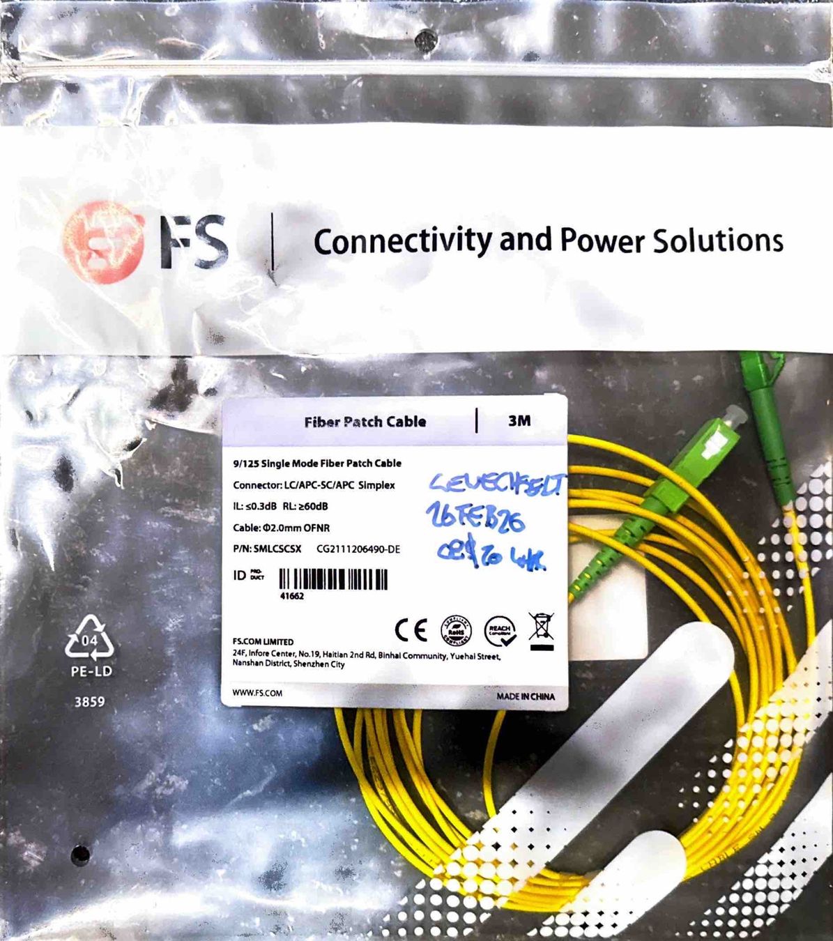 3M Cavi: Fibre Cable Patch | Glasfaserkabel 3m | 2 Wochen im Einsatz – Nuovo (secondo la descrizione) da balzers venduto da ..m