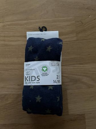 2Stk. Strumpfhosen 128, neu