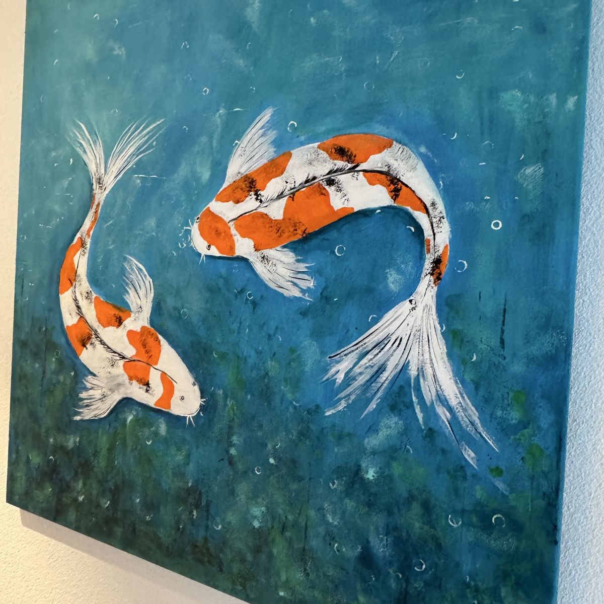 Gemälde: Koi Karpfen, handgemalt, Unikat – Neu und originalverpackt aus Steinhausen von JeriCHo_ 2